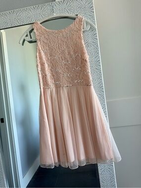 Speechless Blush Pink Lace & Tulle Dress